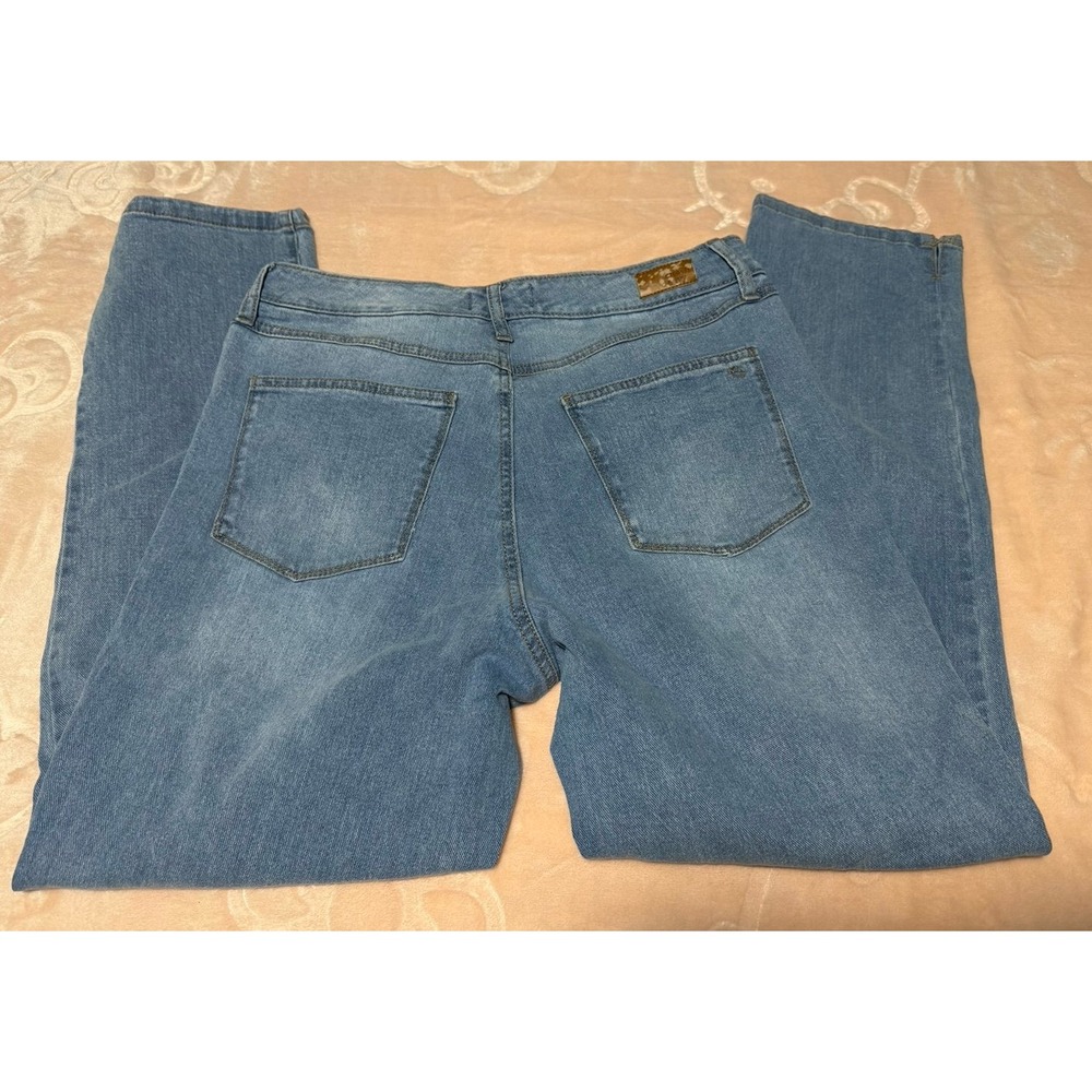 CROWN & IVY Denim High Rise Vintage Straight Size 12 Regular Distressed - Picture 7 of 10